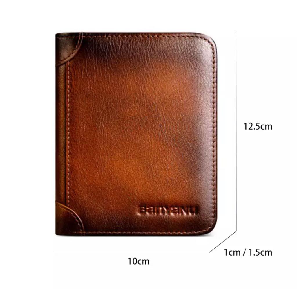 Genuine Leather Male Purse Card Holder Wallet Men