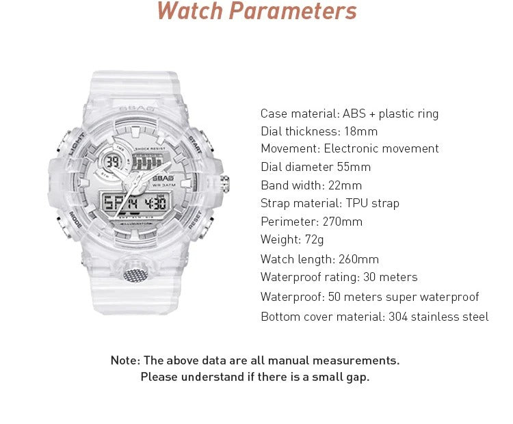 Transparent Electronic Wristwatch