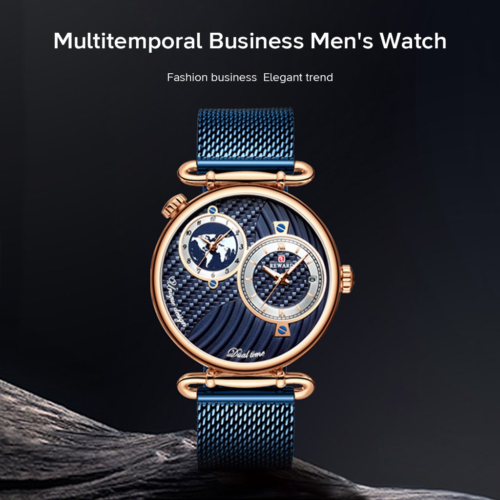 REWARD Luxury Watches Men's Quartz Watch Waterproof