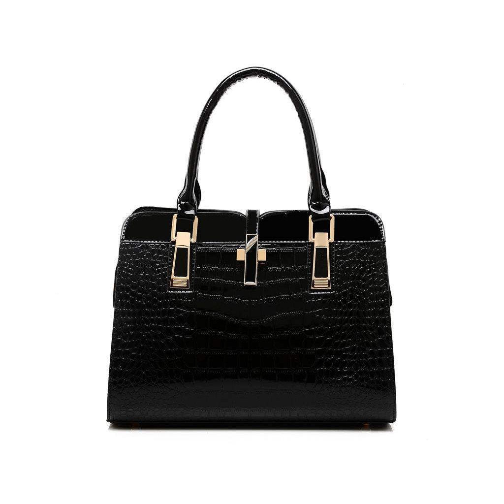 Crocodile Pattern Buckle Handbag