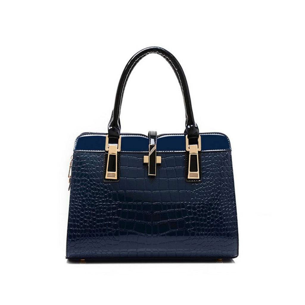 Crocodile Pattern Buckle Handbag