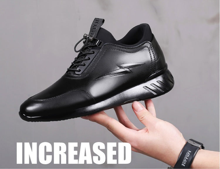 Men's sneaker in black leather