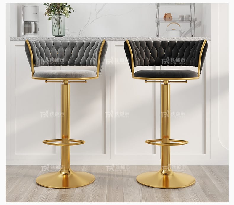 Luxury Pre-modern Simple Armrest Bar Chair