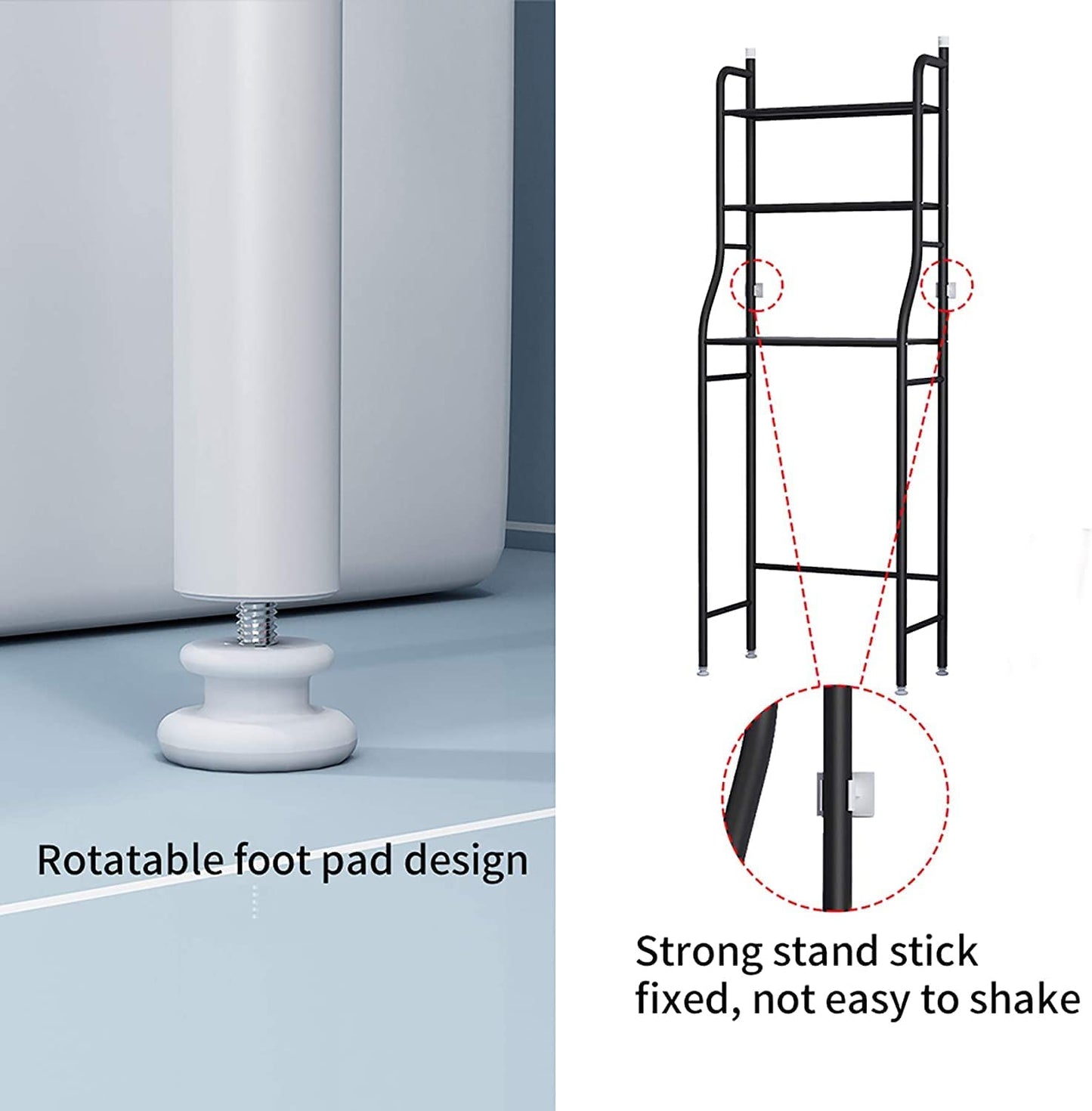 Multifunctional bathroom shelf rack