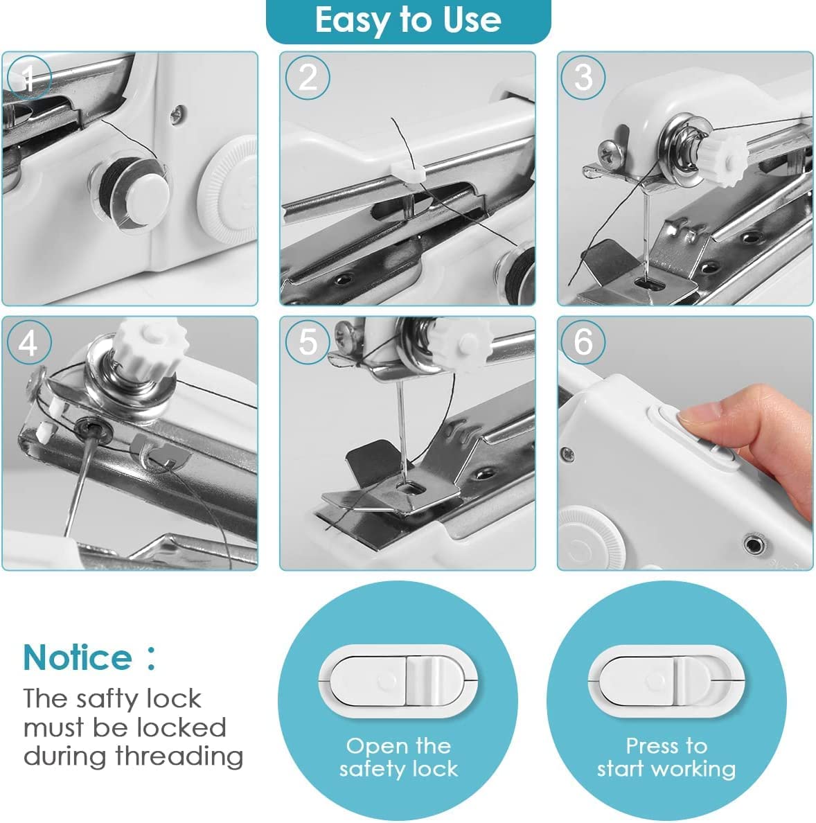 Cordless Portable Electric Sewing Machine