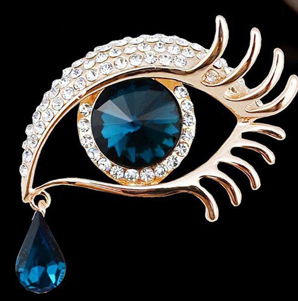 BIG EYE Rhinestone Brooch Pin