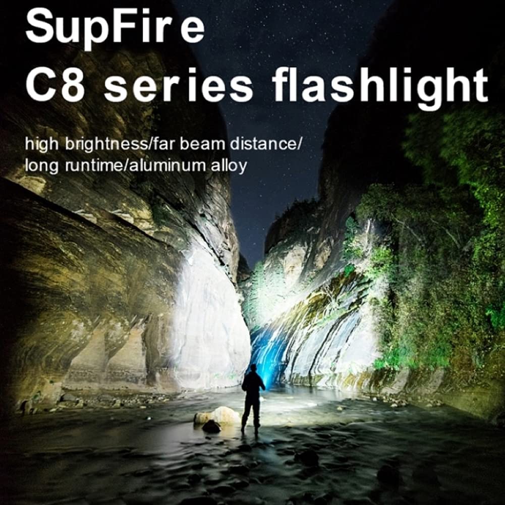 SUPFIRE Flashlight for Outdoor Camping Hiking Cycling