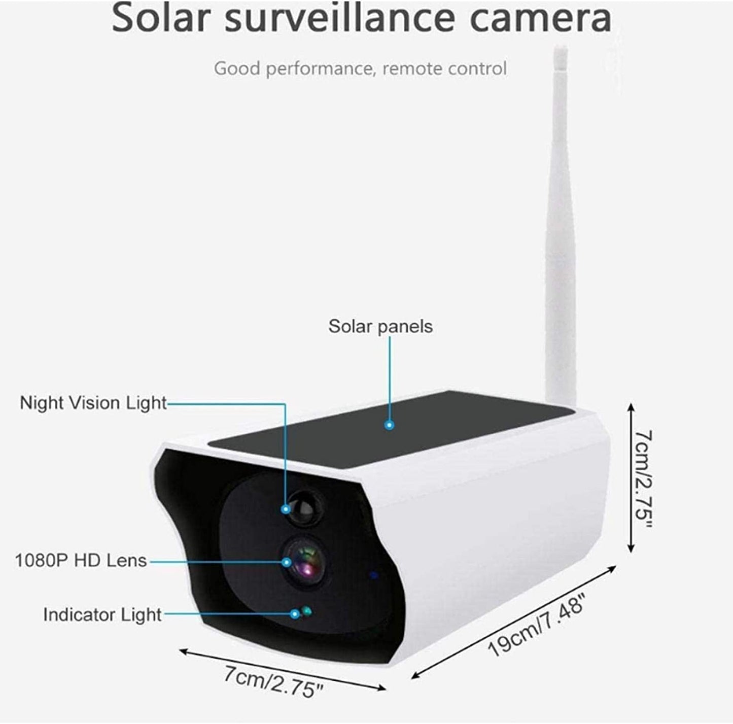 1080P Solar WIFI bullet camera