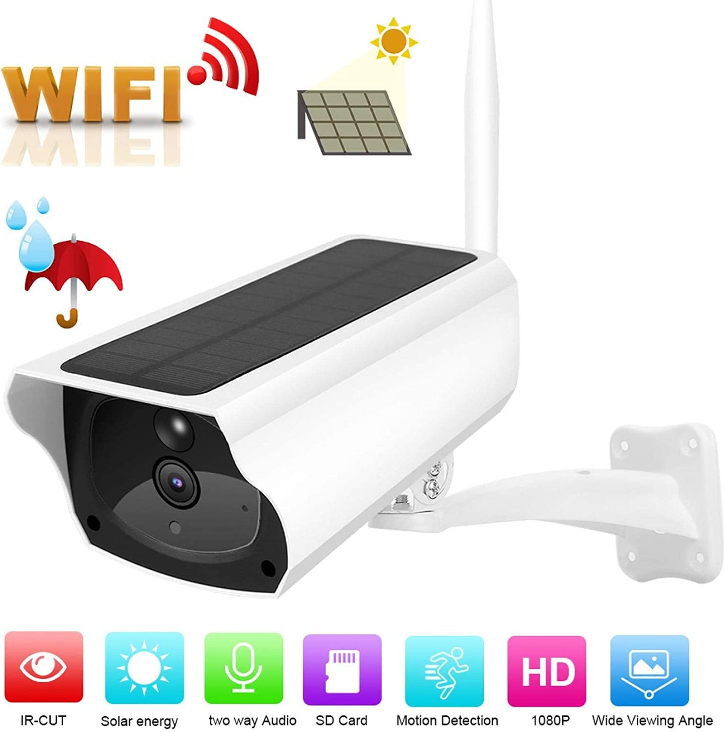 1080P Solar WIFI bullet camera