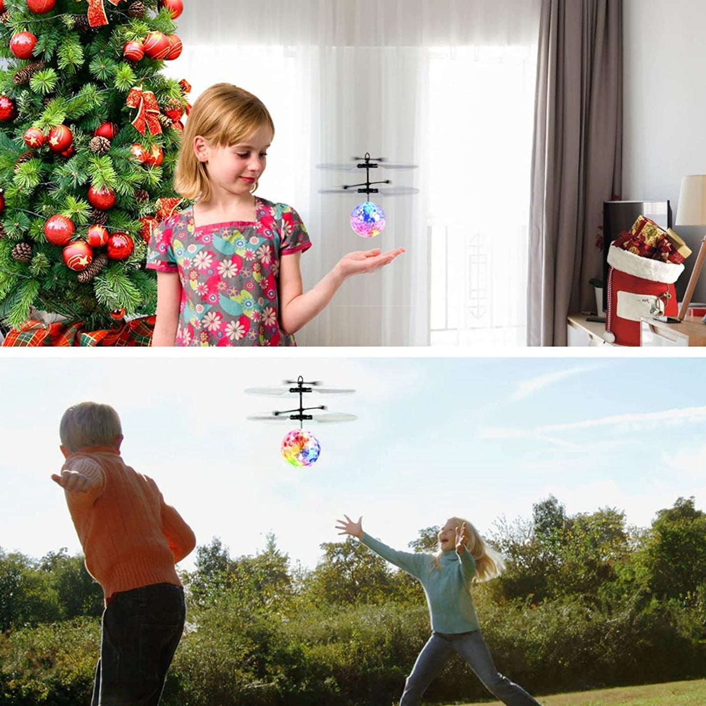 motion sensing flying ball