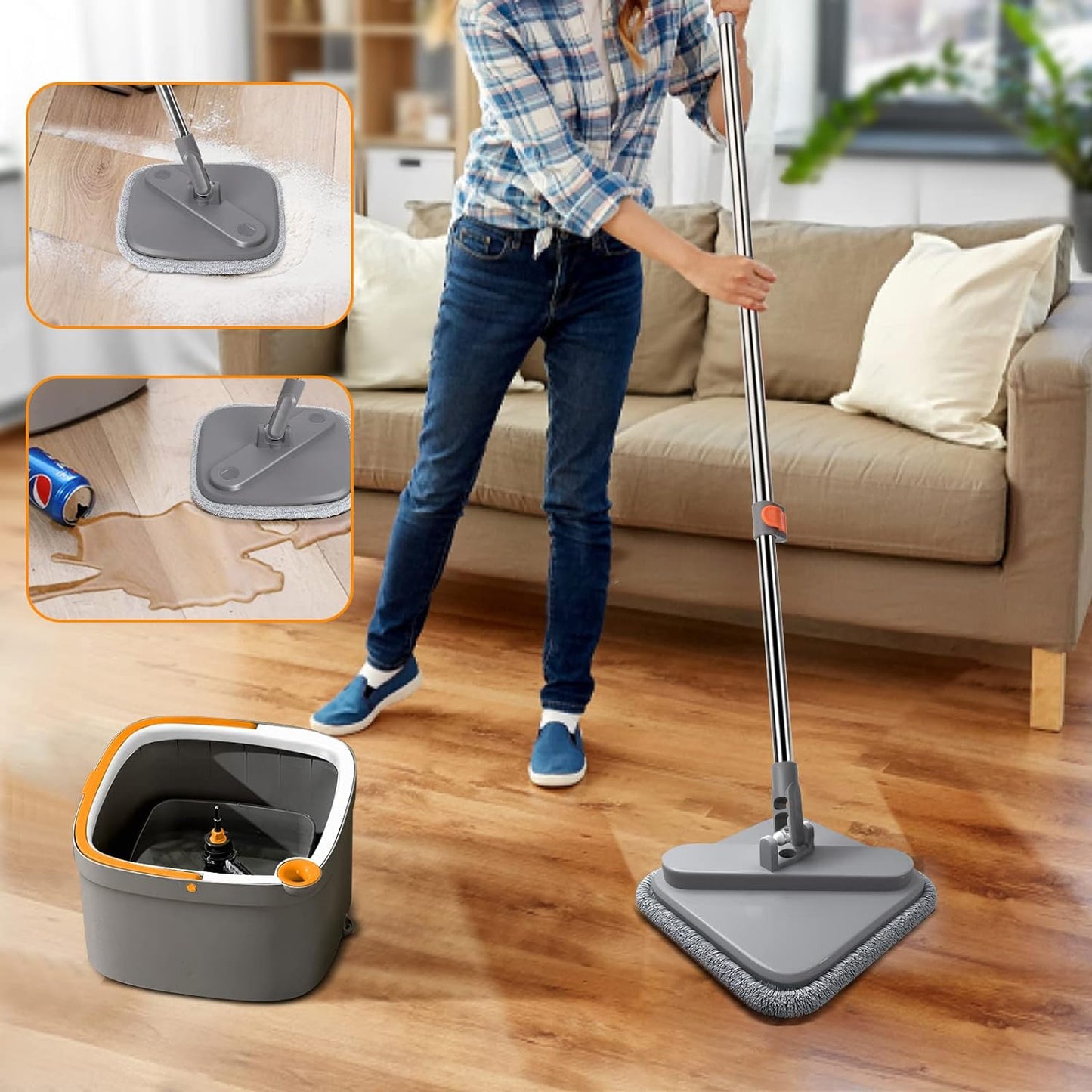 360° Bucket Spin Mop Set