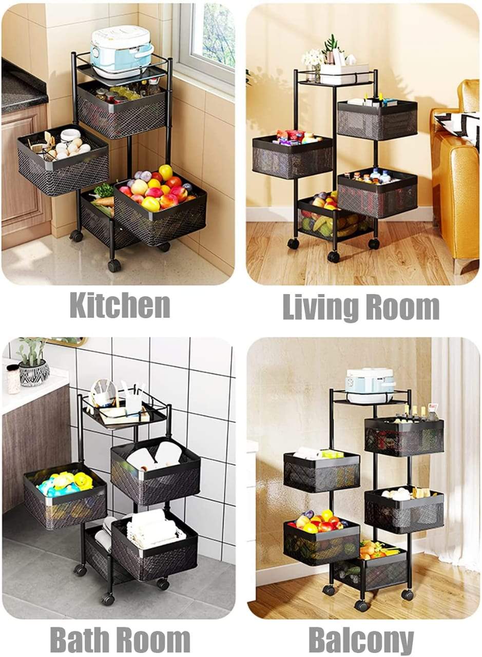 Thickened Metal Kitchen Vegetable Storage Basket