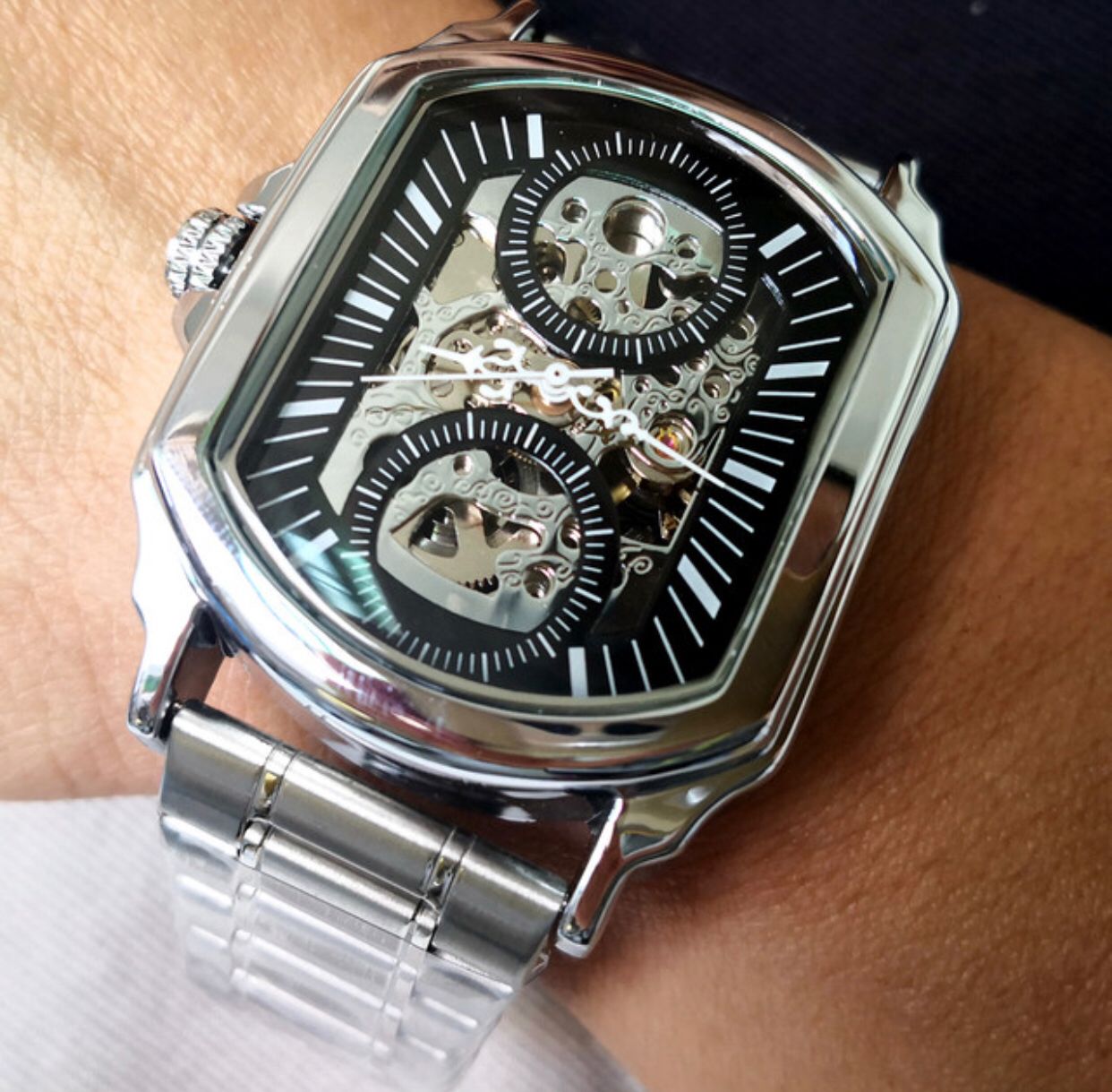 Hollow Square Automatic Mechanical Watch