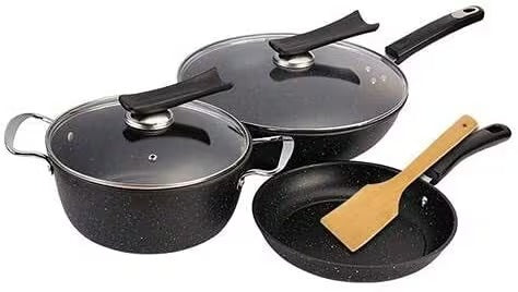 Kitchen Cookware Set (Black)