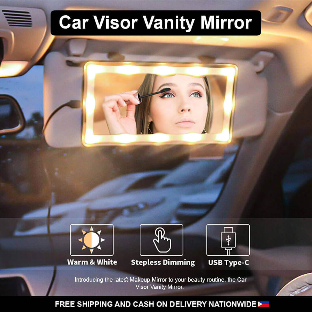 Car Visor Vanity Mirror with Led Lights