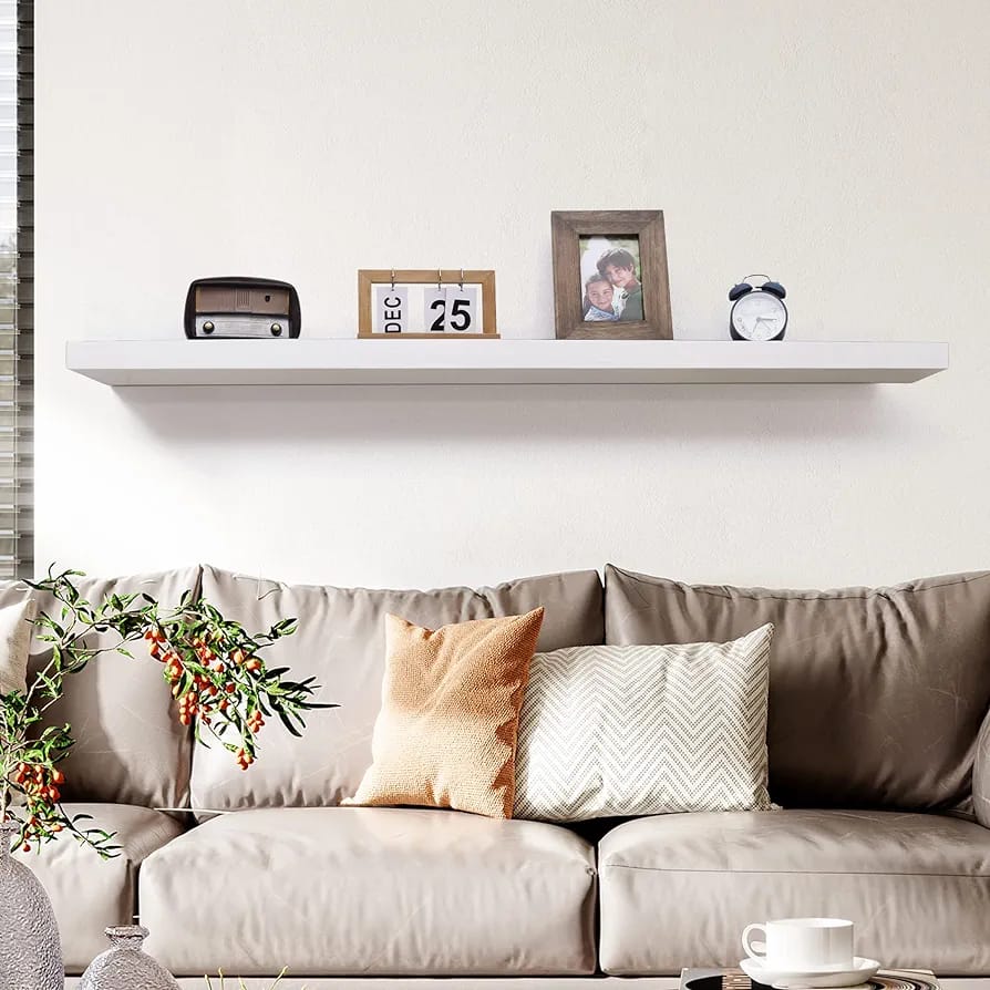 Wall Shelf Brown - Space-Saving Storage Without Stand