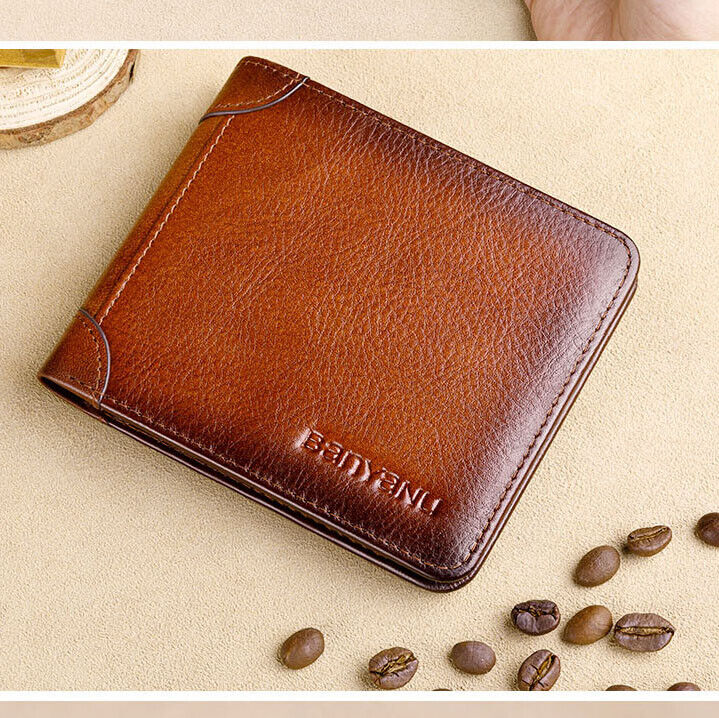 Men's RFID Genuine Leather Durable Vintage Wallet